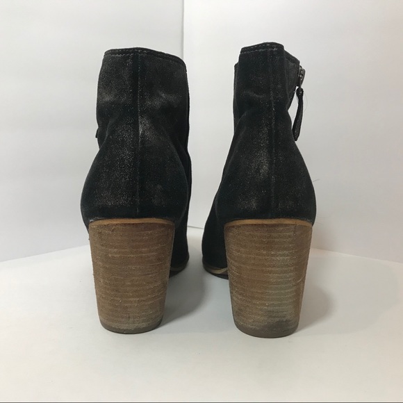 BP Black with Silver Suede Trolley Ankle Booties - Picture 3 of 6